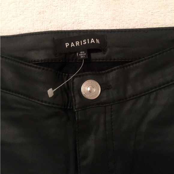 NWOT Black Faux Leather High Waisted Skinny Pants - Picture 3 of 15